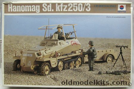 Nitto 1/35 Hanomag Sd.Kfz 250/3 - With Cargo Wagon and Crew - German Half Track, 15091 plastic model kit